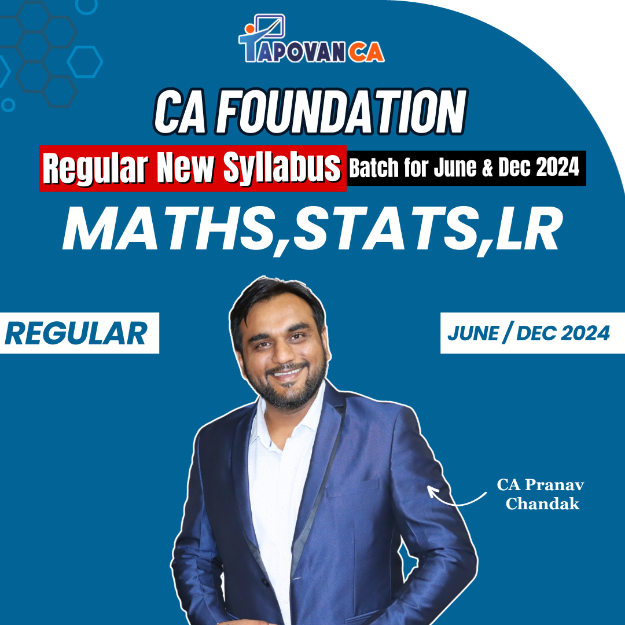 Picture of CA Foundation Maths,LR,Stats Regular New Syllabus by CA Pranav Chandak