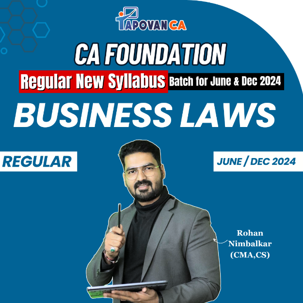 Picture of CA Foundation Business Laws Regular New Syllabus by CMA CS Rohan Nimbalkar Sir