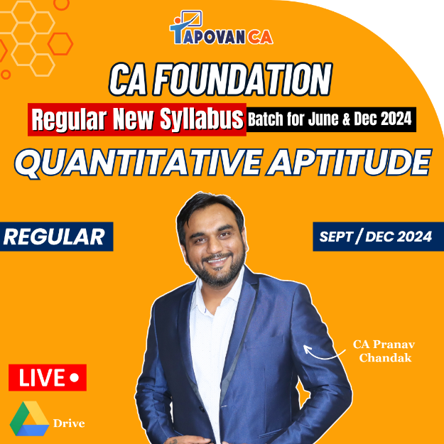 Picture of CA Foundation Quantitative Aptitude Regular New Syllabus by CA Pranav Chandak - copy