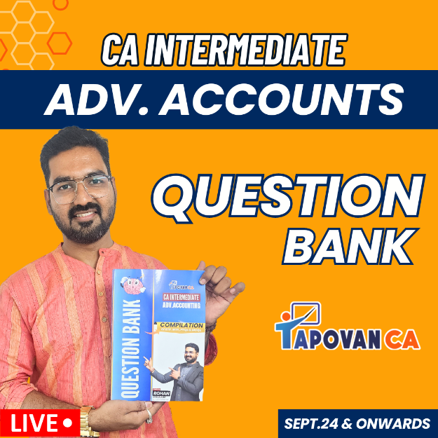 Picture of CA Intermediate Adv.Accounting Regular (New Syllabus) Question Bank by CMA CS Rohan Nimbalkar Sir 