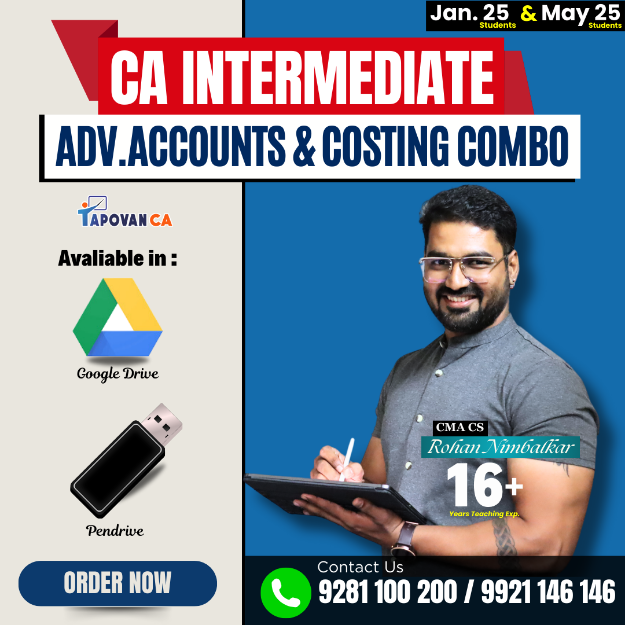 Picture of CA Intermediate Adv.Accounts + Costing Regular By Rohan Sir